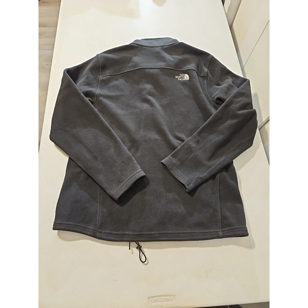 North Face Jacket Mens Lg Black Flashdry Full Zip Fleece Outdoor Recycled(A1042)